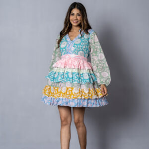 Floral Harmony Tiered Short Dress Floral Harmony Tiered Short Dress