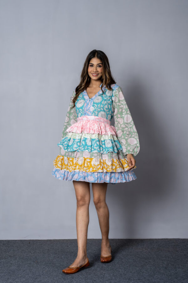 Floral Harmony Tiered Short Dress Floral Harmony Tiered Short Dress