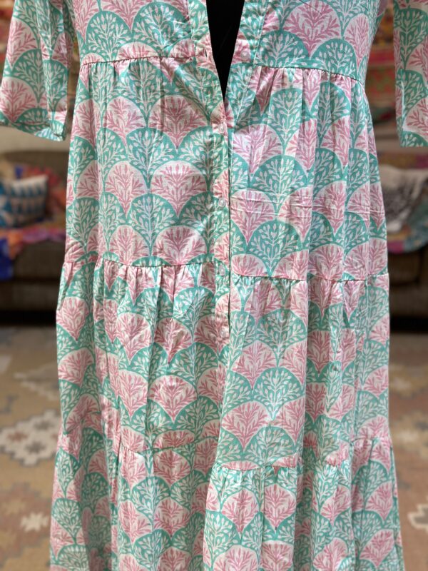 IMG_5446 Aarunya Fan Print Tier Dress