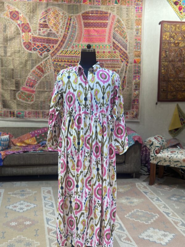 Gulbaan Ikat Gathered Dress