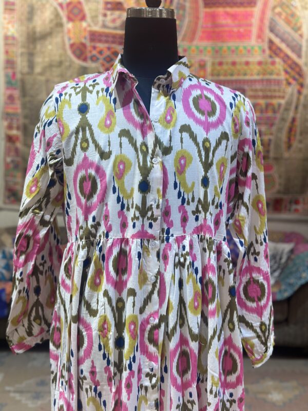 Gulbaan Ikat Gathered Dress