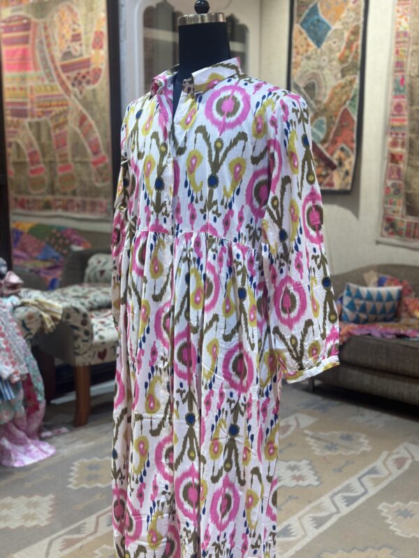 Gulbaan Ikat Gathered Dress