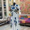 Indigo Petals Hand Block Cotton Dress / Cotton Dress/ Long Dress/ Trending Dress/ Ethnic Wear/ Traditional Dress