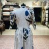 Indigo Petals Hand Block Cotton Dress / Cotton Dress/ Long Dress/ Trending Dress/ Ethnic Wear/ Traditional Dress