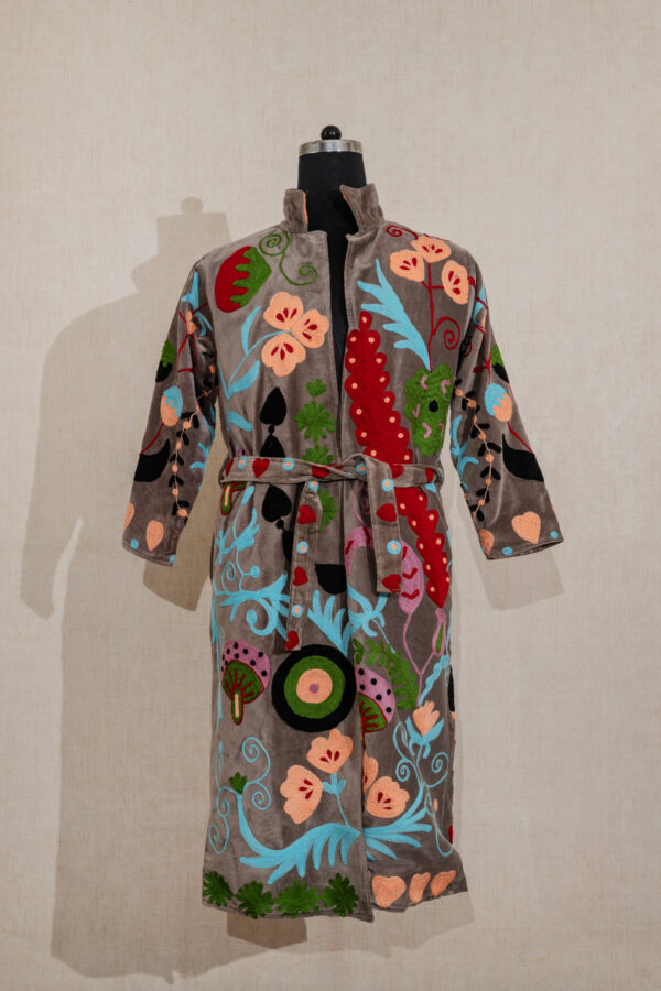 Velvet Suzani Long Jacket