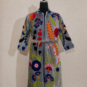 Velvet Suzani Long Jacket