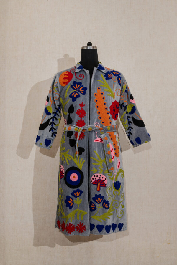 Velvet Suzani Long Jacket